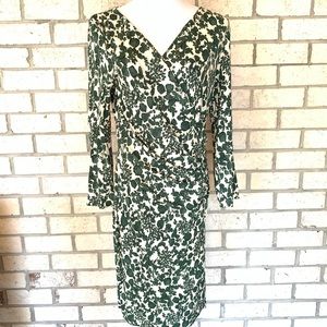TORY BURCH faux wrap style dress Sz L